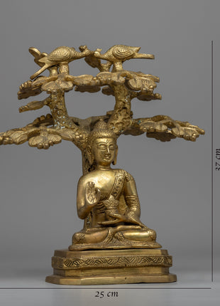 Brass Buddha Statue | Shakyamuni Buddha Sculpture for Meditation