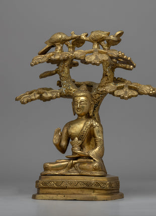 Brass Buddha Statue | Shakyamuni Buddha Sculpture for Meditation