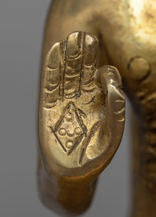 Brass Buddha Statue | Shakyamuni Buddha Sculpture for Meditation