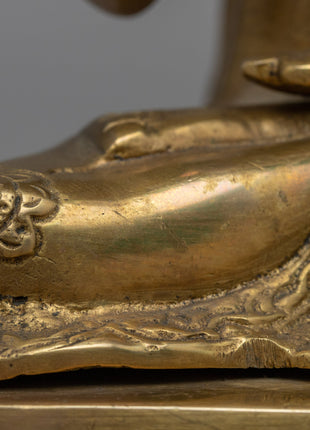 Brass Buddha Statue | Shakyamuni Buddha Sculpture for Meditation