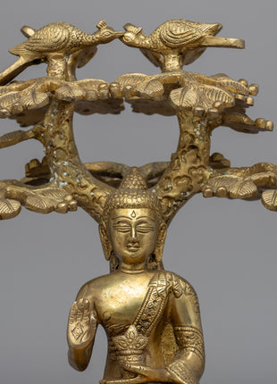 Brass Buddha Statue | Shakyamuni Buddha Sculpture for Meditation