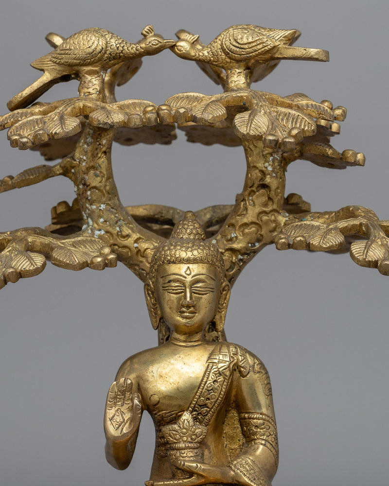 Brass Buddha Statue | Shakyamuni Buddha Sculpture for Meditation