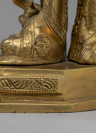 Brass Buddha Statue | Shakyamuni Buddha Sculpture for Meditation