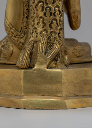 Brass Buddha Statue | Shakyamuni Buddha Sculpture for Meditation