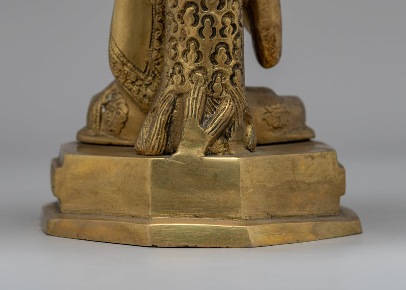 Brass Buddha Statue | Shakyamuni Buddha Sculpture for Meditation