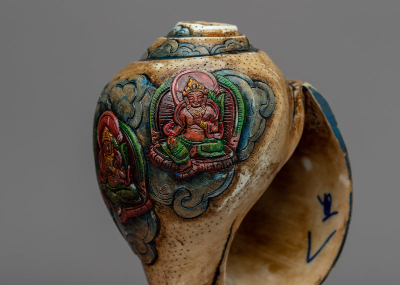 Buddhist Conche Shell | Deity Carved Sankha