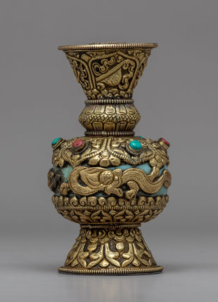 Flower Vases For Home Decor | Gemstones Embedded