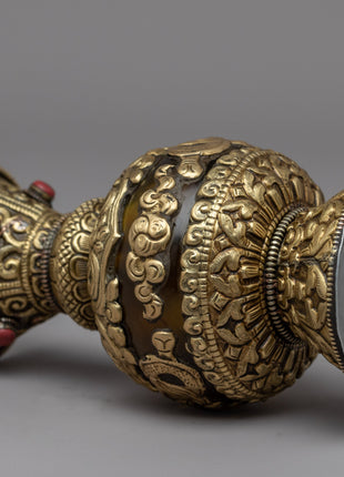 Gemstones Embedded Flower Vase | Himalayan Art Work