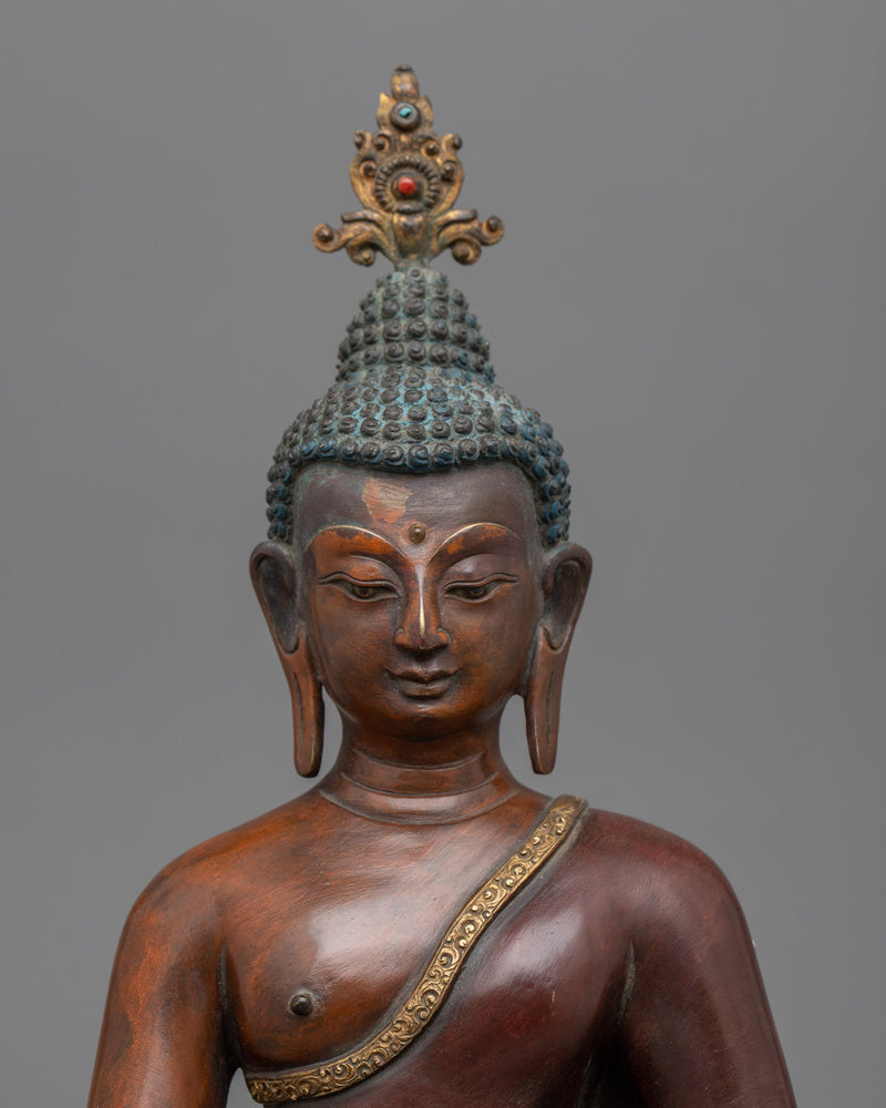 Shakyamuni Buddha Sculpture | Traditional Tibetan Style Buddhist Statue of Buddha