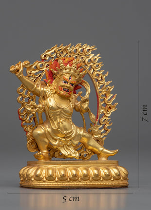 Machine Made Bodhisattva Vajrapani Statue | Gold Gilded Buddhist Statue
