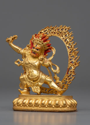 Machine Made Bodhisattva Vajrapani Statue | Gold Gilded Buddhist Statue