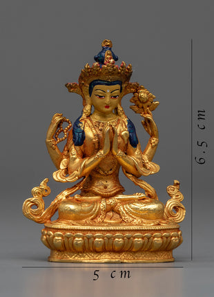Chenresig Statue | Handmade Bodhisattva Deity of Compassion