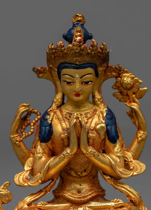 Chenresig Statue | Handmade Bodhisattva Deity of Compassion