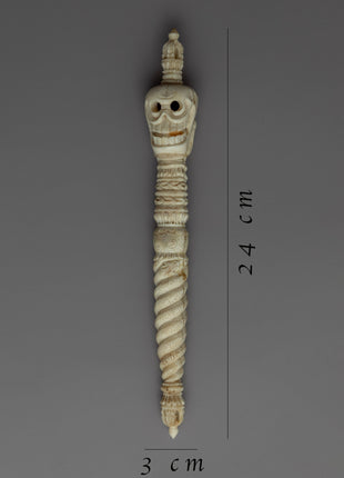 Snake Wine Skull Headed Tibetan Phurba | Traditionally Hand-Carved On Buffalo Bone