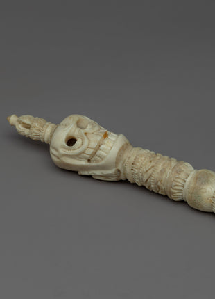 Snake Wine Skull Headed Tibetan Phurba | Traditionally Hand-Carved On Buffalo Bone