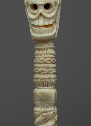 Snake Wine Skull Headed Tibetan Phurba | Traditionally Hand-Carved On Buffalo Bone