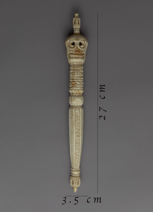 Hand Carved Single Skull Headed Phurba | Traditional Buddhist Ritual Dagger