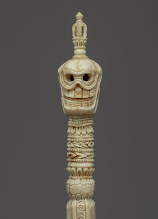Hand Carved Single Skull Headed Phurba | Traditional Buddhist Ritual Dagger