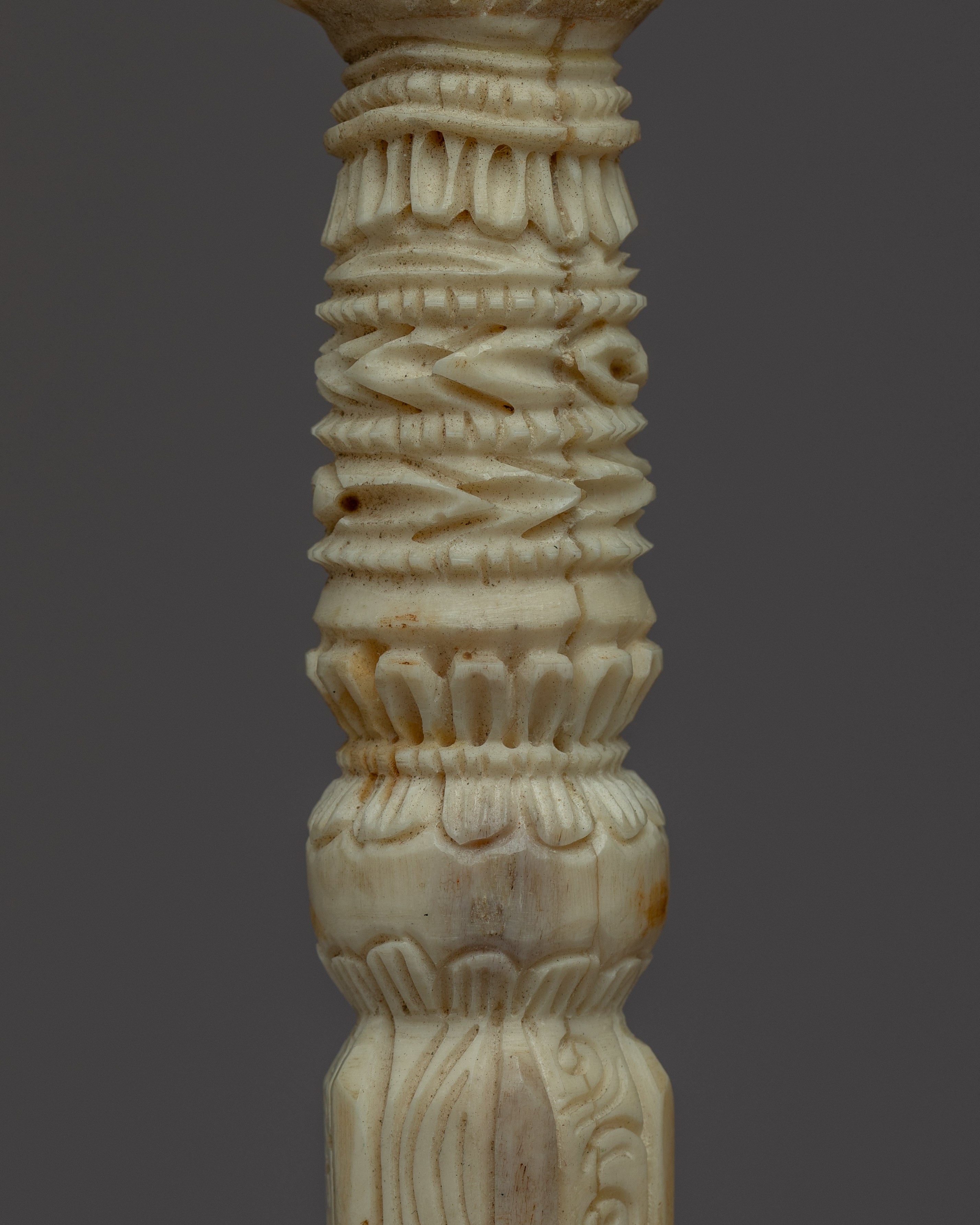 Hand Carved Single Skull Headed Phurba | Traditional Buddhist Ritual Dagger