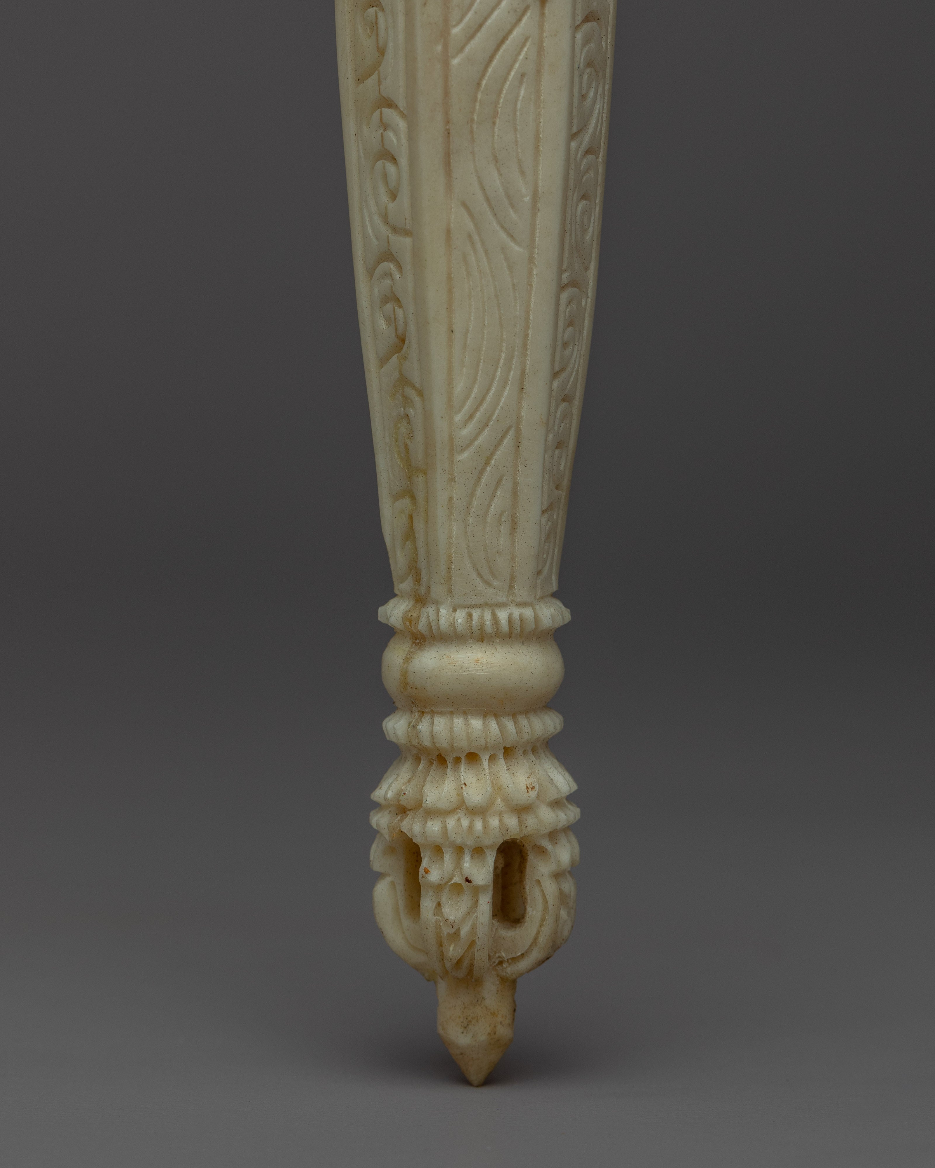 Hand Carved Single Skull Headed Phurba | Traditional Buddhist Ritual Dagger