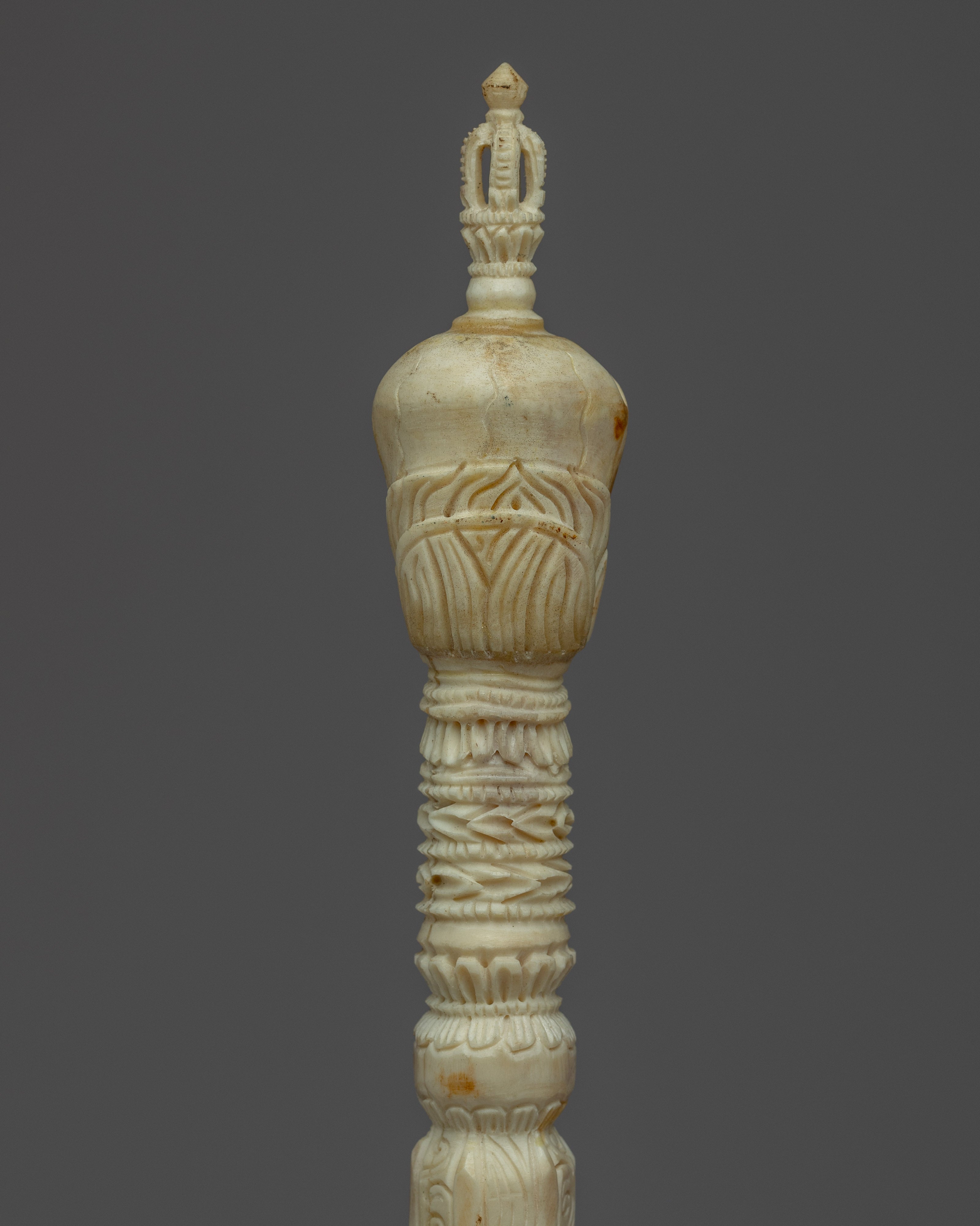 Hand Carved Single Skull Headed Phurba | Traditional Buddhist Ritual Dagger