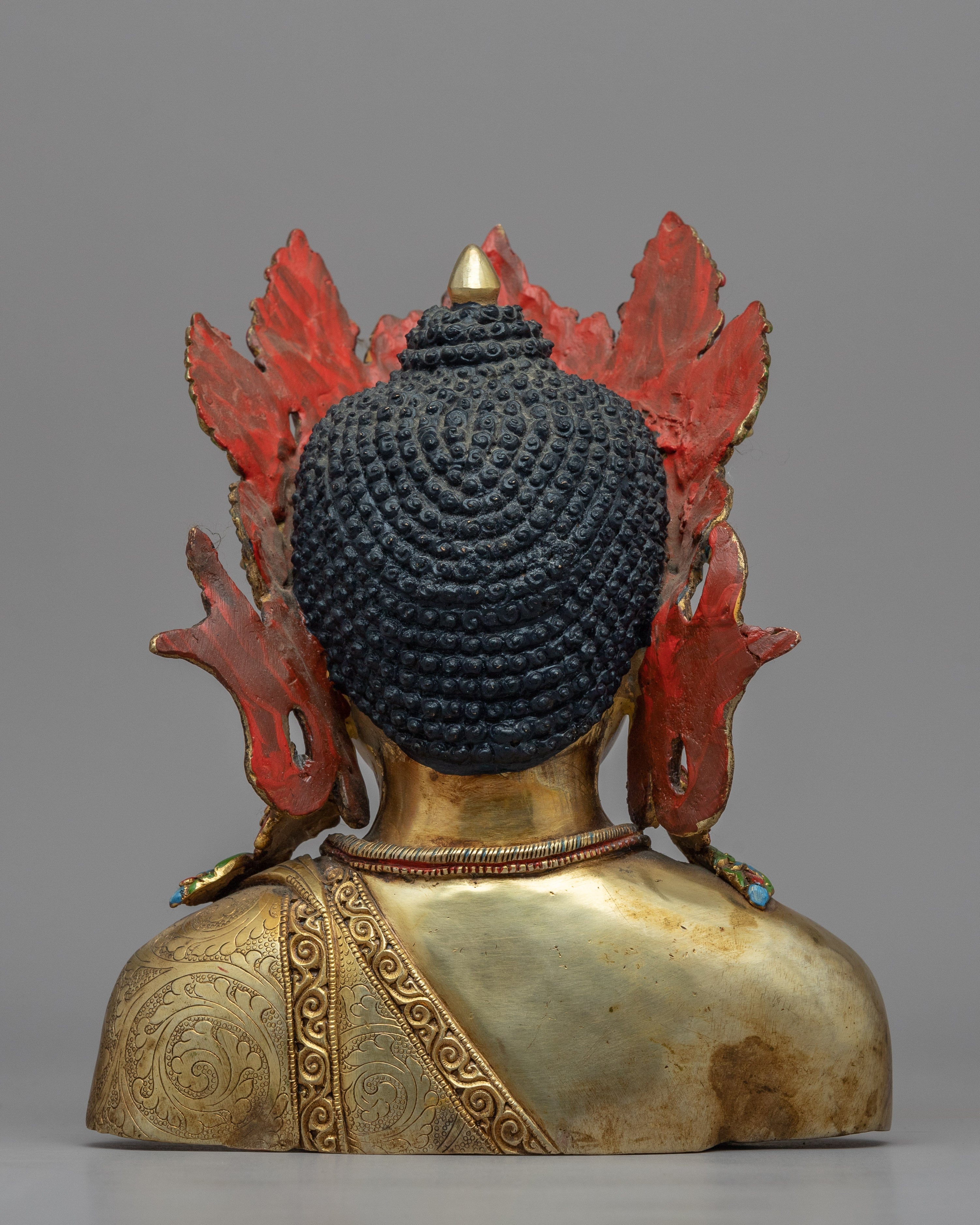 Crown Buddha Head Decoration  | 24K Gold Plated