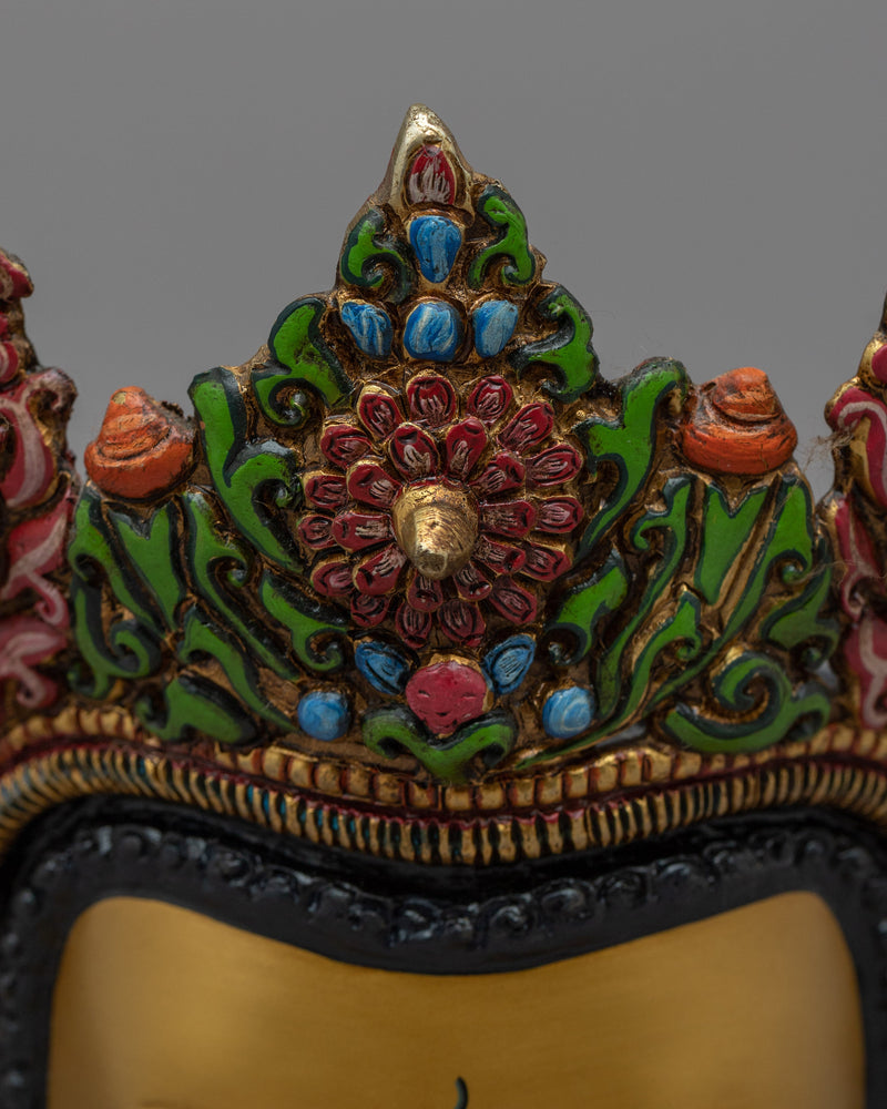 Crown Buddha Head Decoration  | 24K Gold Plated