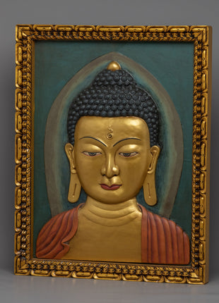 Art Deco Relief of Buddha Head | Wall Art