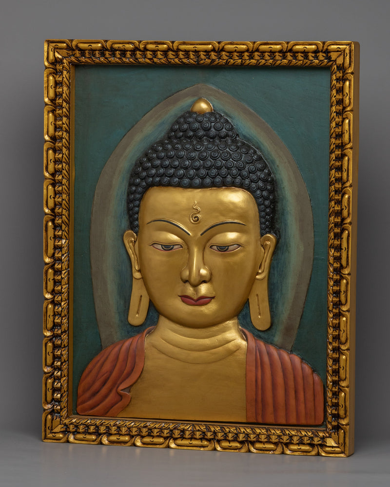 Art Deco Relief of Buddha Head | Wall Art