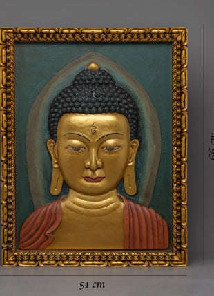 Art Deco Relief of Buddha Head | Wall Art