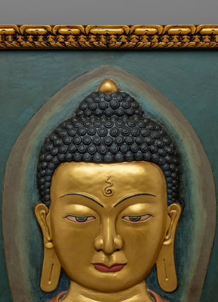 Art Deco Relief of Buddha Head | Wall Art