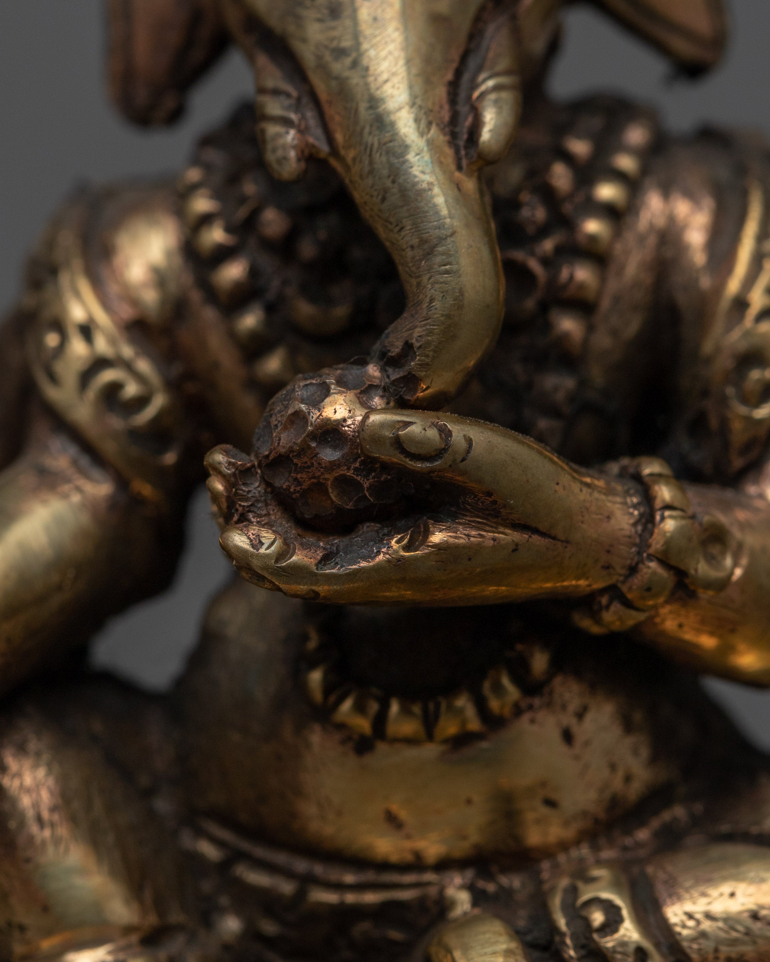 Shri Ganesha Statue | Copper Body Sculpture