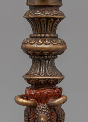 Buddhist Dorje Phurba | Oxidized Copper Dagger