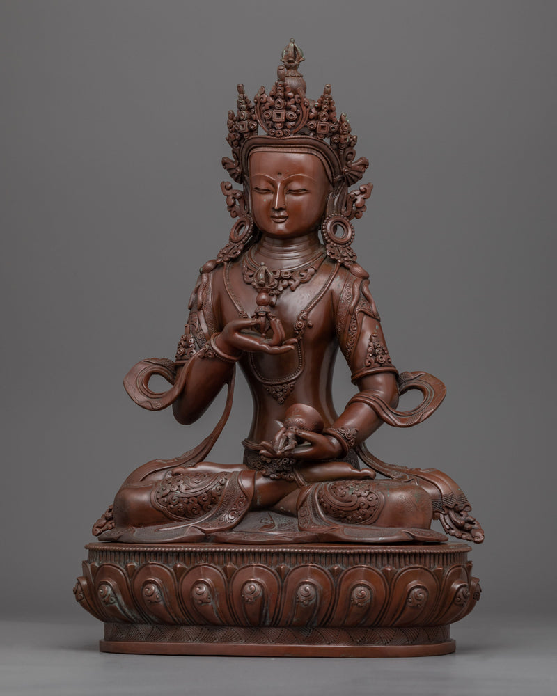 Mantra of Vajrasattva Practice Statue | Traditional Tibetan Hand Carved Artwork Of Vajrasattva