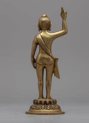 Gandhara Standing Buddha Statue | Brass Body Sculpture