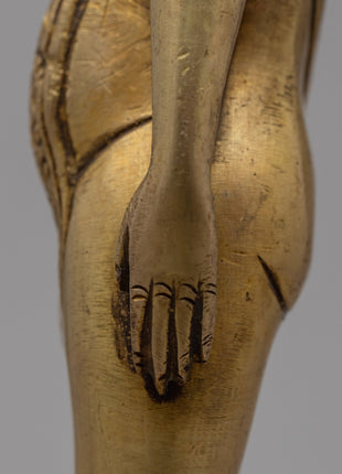 Gandhara Standing Buddha Statue | Brass Body Sculpture