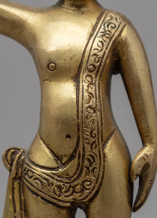 Gandhara Standing Buddha Statue | Brass Body Sculpture