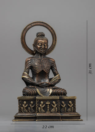 Fasting Buddha Statue | Traditional Handcrafted Brass Statue