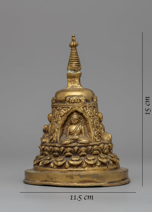 Stupa Shape Ghanta | Handcrafted Brass Bell