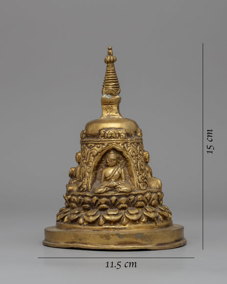 Stupa Shape Ghanta | Handcrafted Brass Bell
