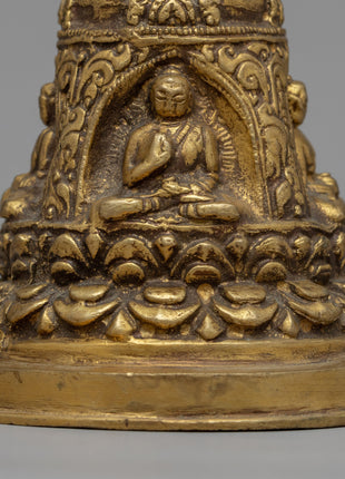 Stupa Shape Ghanta | Handcrafted Brass Bell