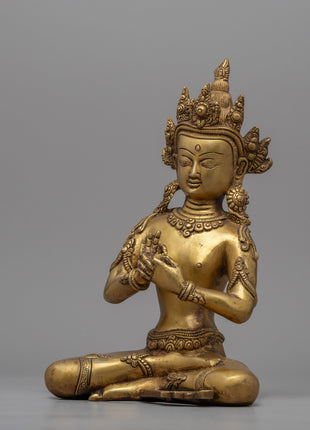 Himalayan Bodhisattva Statue | Brass Body Buddhist Art