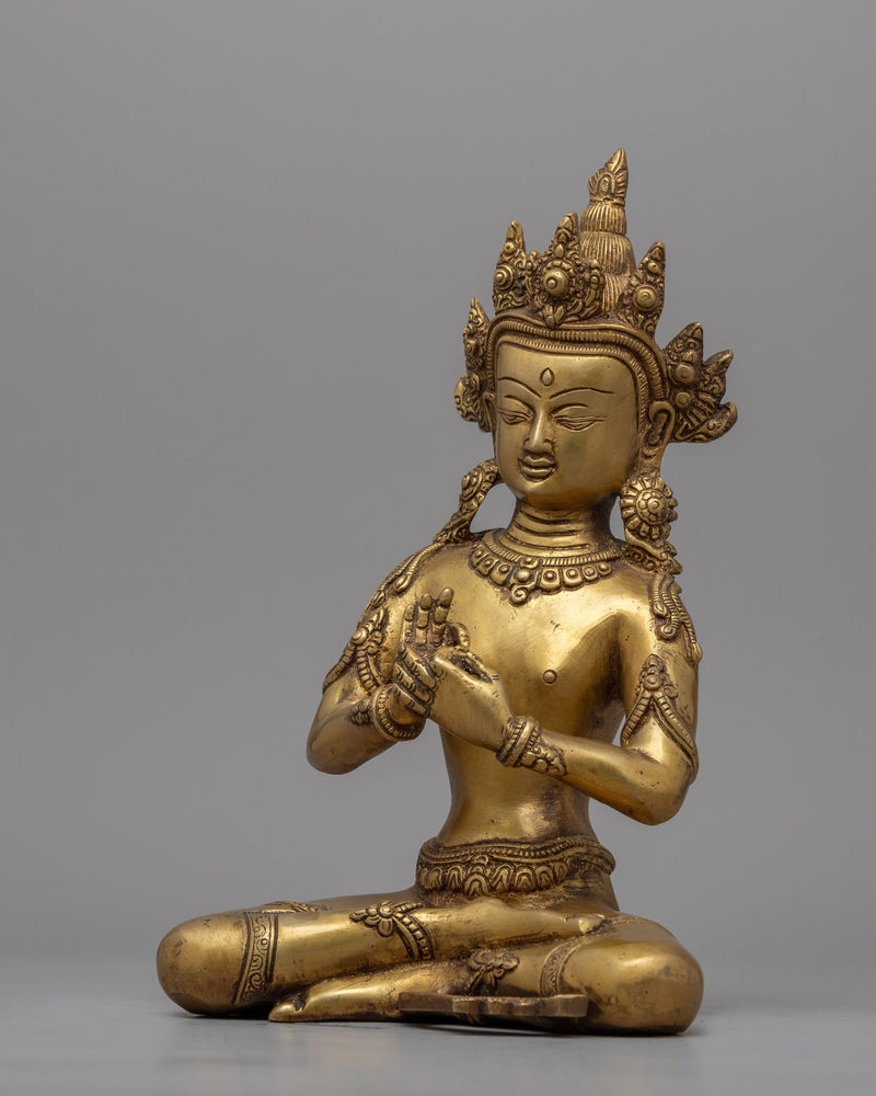 Himalayan Bodhisattva Statue | Brass Body Buddhist Art