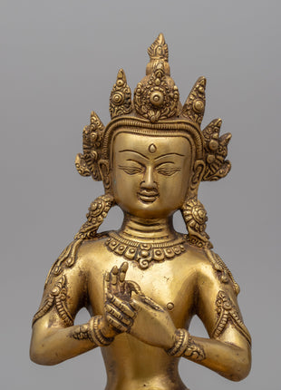 Himalayan Bodhisattva Statue | Brass Body Buddhist Art