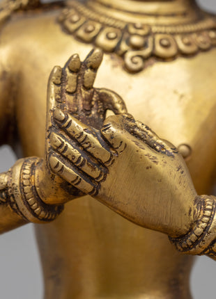 Himalayan Bodhisattva Statue | Brass Body Buddhist Art