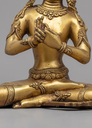Himalayan Bodhisattva Statue | Brass Body Buddhist Art