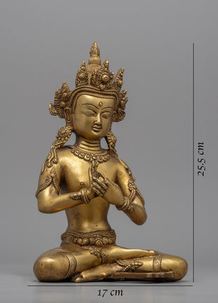 Himalayan Bodhisattva Statue | Brass Body Buddhist Art