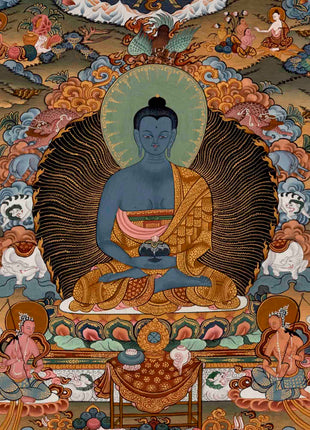 Buddha Life Story | Vintage Tibetan Thangka | Wall Decors