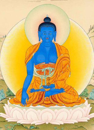 Buddha Akshobhya (Mitrupa) Thangka Print