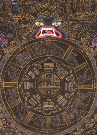 Tibetan Calendar Thangka | Traditional Artwork | Wall Decors